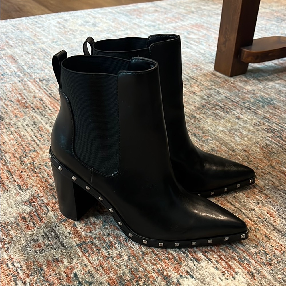 Black Studded Ankle Boots